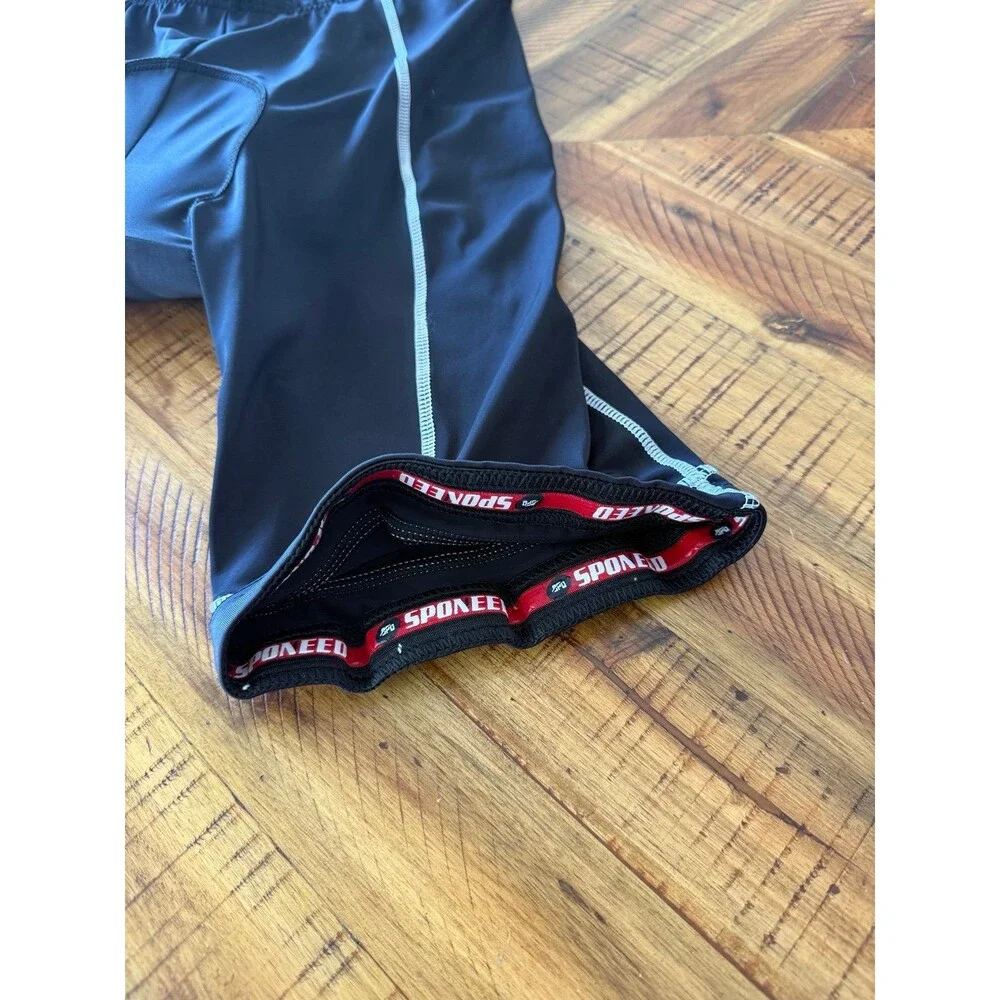 Sponeed Cycling Shorts Men’s XL Black Blue BPO Padded Chamois Road Bike EUC